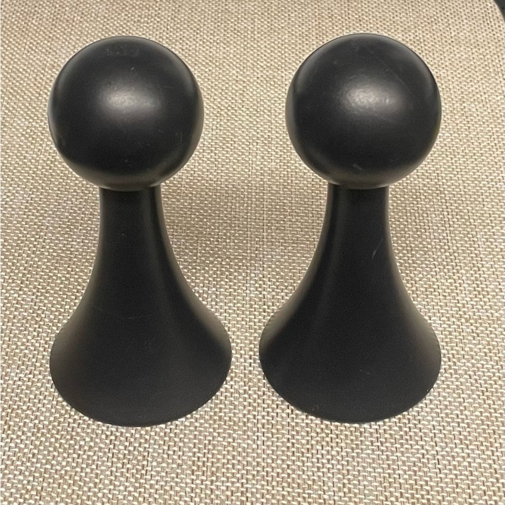 Modern Matte Black - Robe / Towel  Hanger Set - Pair
